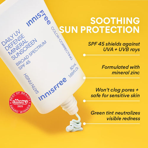 Daily UV Defense Mineral Sunscreen Broad Spectrum SPF 45 with Color Correcting